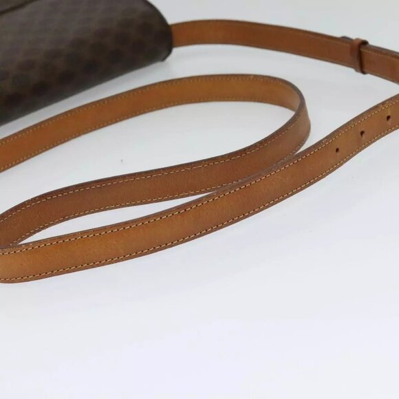 CELINE Macadam Canvas Shoulder Bag PVC Leather Brown Auth ki5395 - Picture 8 of 16